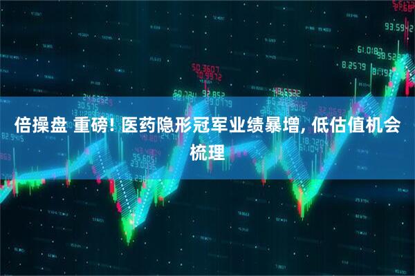 倍操盘 重磅! 医药隐形冠军业绩暴增, 低估值机会梳理