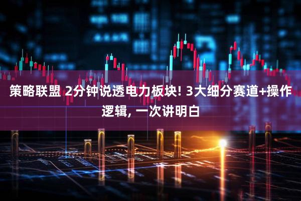 策略联盟 2分钟说透电力板块! 3大细分赛道+操作逻辑, 一次讲明白